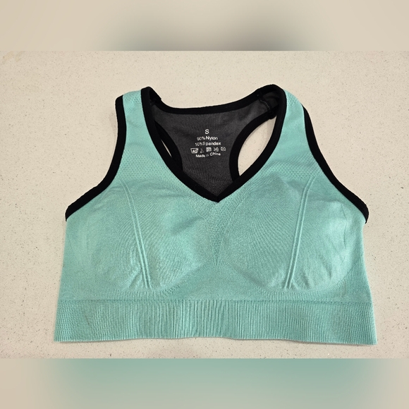 Mint Green Sports Bra - Picture 2 of 4